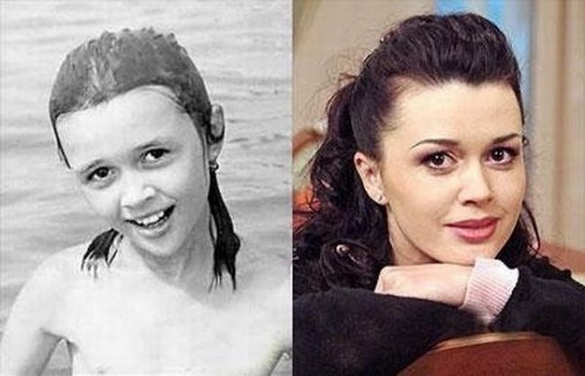 Наши знаменитости в детстве и сейчас
